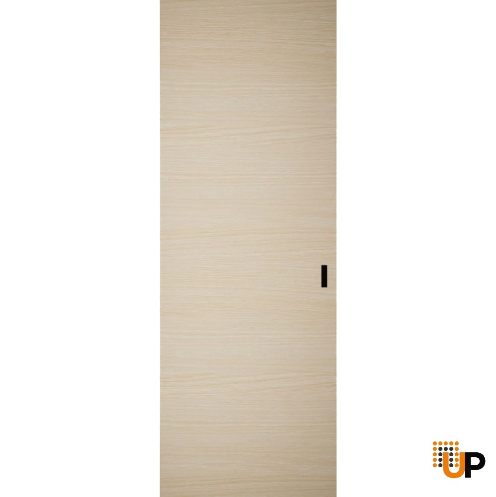 Single solid wood with honeycomb sliding modern interior hidden barn door | Planum 0010 Light Oak | 28 x 80 photo#1
