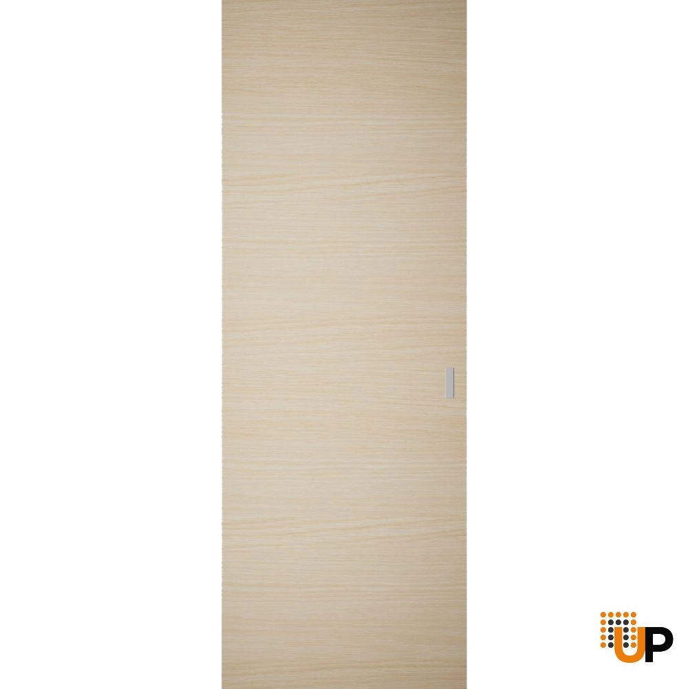 Single solid wood with honeycomb sliding modern interior hidden barn door | Planum 0010 Light Oak | 28 x 80 photo#1