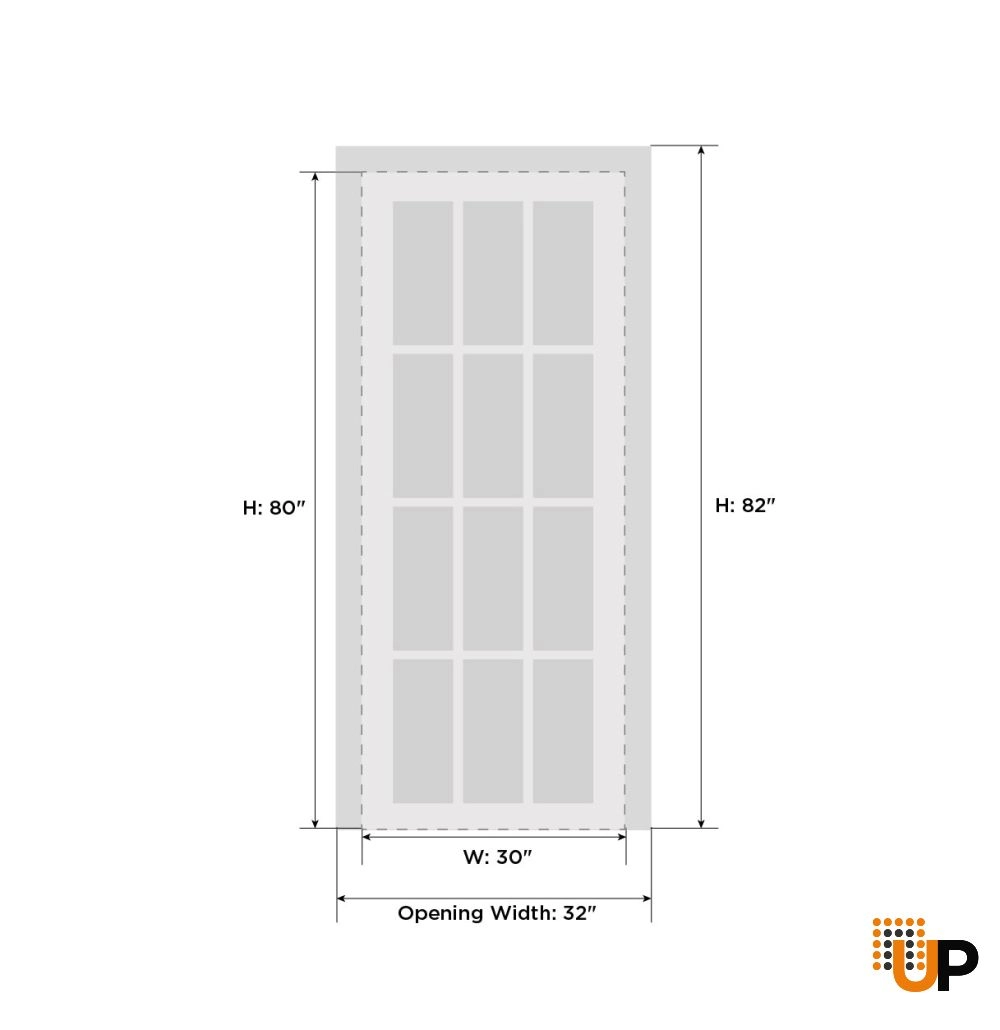Single mdf luxury interior swing door with frosted glass | Quadro 4002  Light Grey Oak | 30 x 80 photo#2