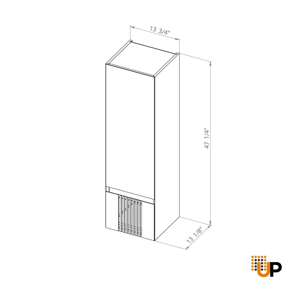 Side Vanity Cabinet MANHATTAN Collection Black Color 14" photo#8