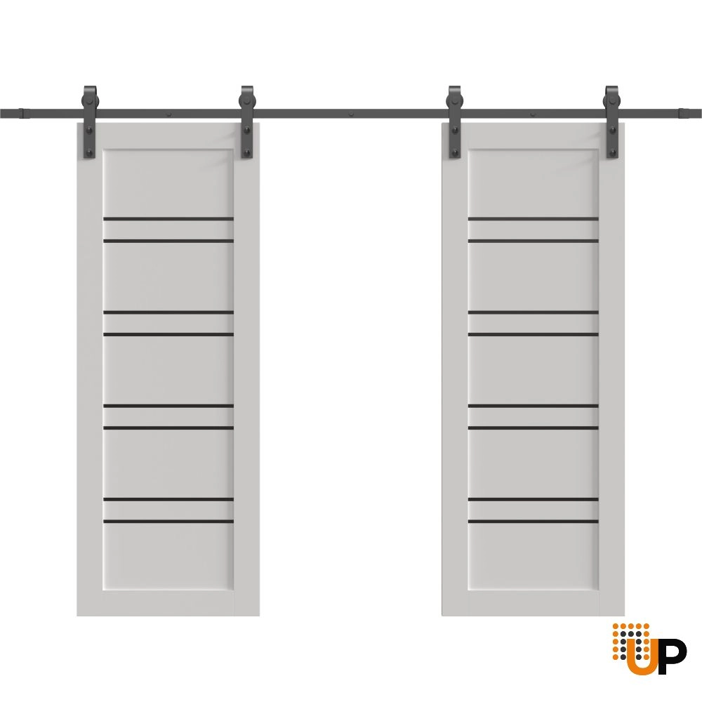 Double solid core sliding interior barn double door | Basic 4901 White | 72 x 84 photo#1