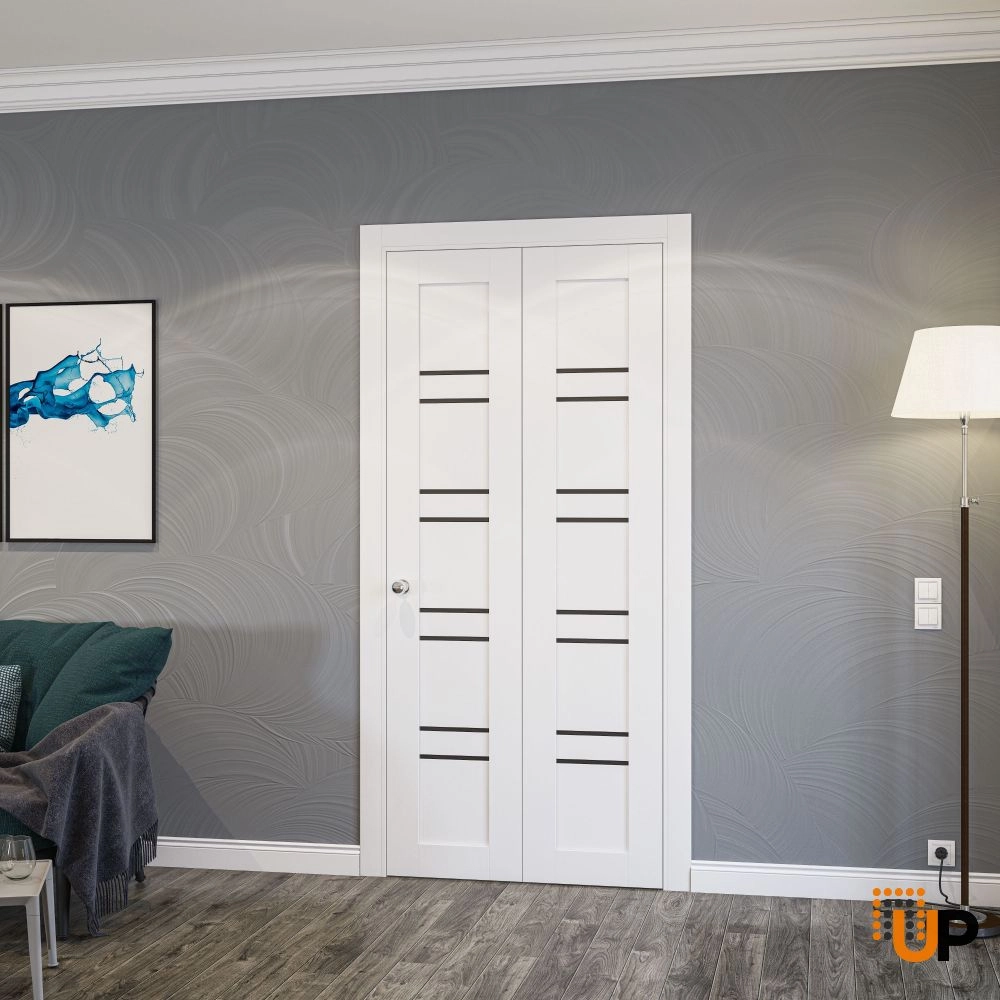 Double solid core sliding interior bi-fold door | Basic 4901 White | 36 x 80 photo#2