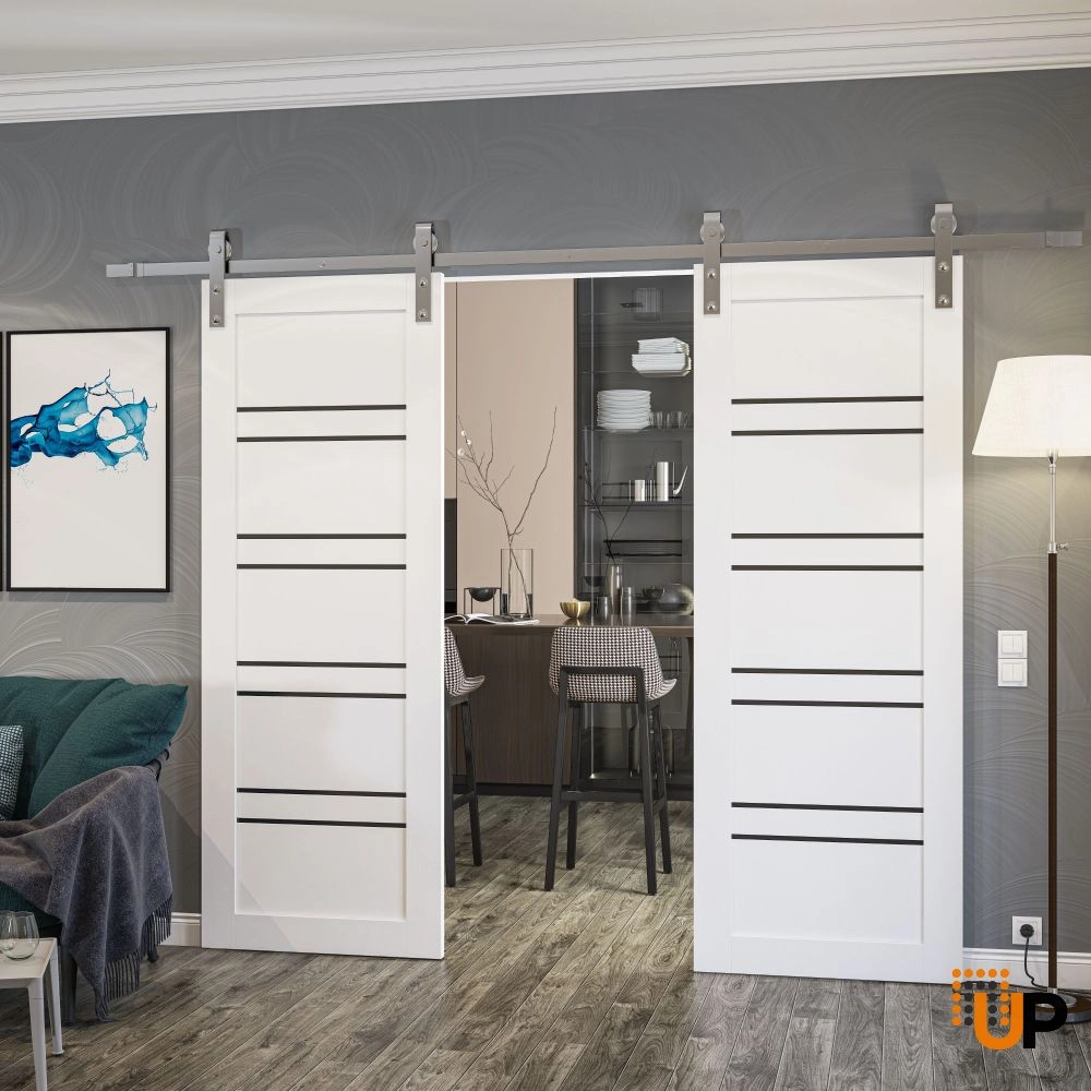 Double solid core sliding interior barn double door | Basic 4901 White | 36 x 80 photo#2