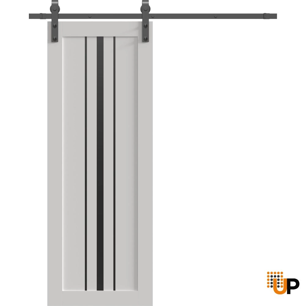 Single solid core sliding interior barn door | Basic 4903 White | 18 x 80 photo#1