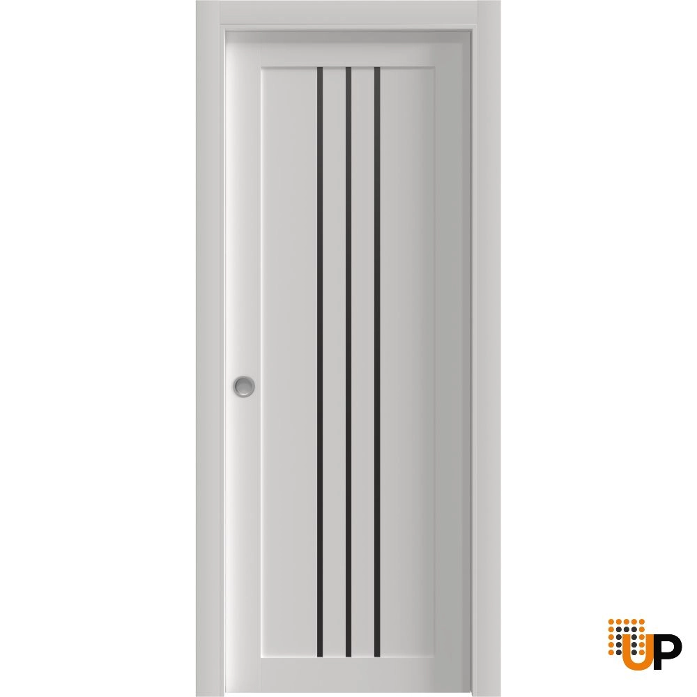 Single solid core sliding interior pocket door | Basic 4906 White | 36 x 84 photo#1
