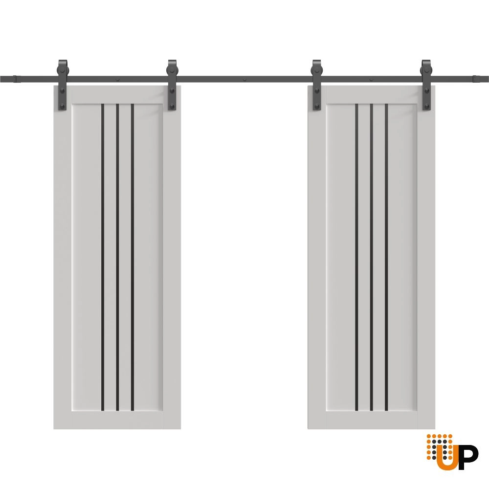 Double solid core sliding interior barn double door | Basic 4906 White | 36 x 80 photo#1