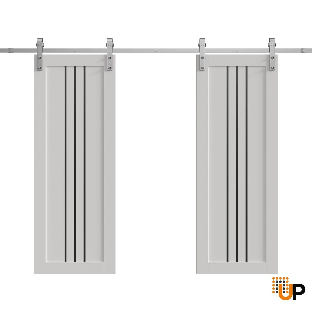 Double solid core sliding interior barn double door | Basic 4906 White | 36 x 80 photo#1