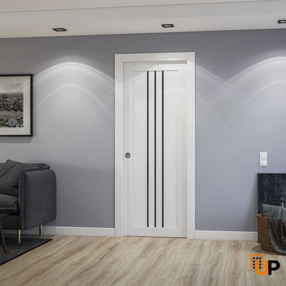 Single solid core interior door slab | Basic 4906 White | 18 x 80 photo#2