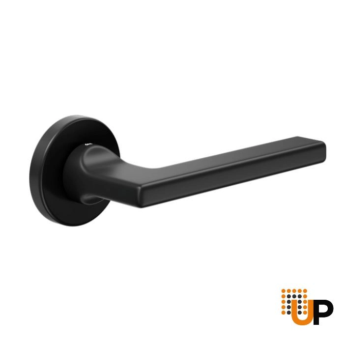 Door Euro Handle THELMA for Magnetic Lock, Black, Passage photo#1