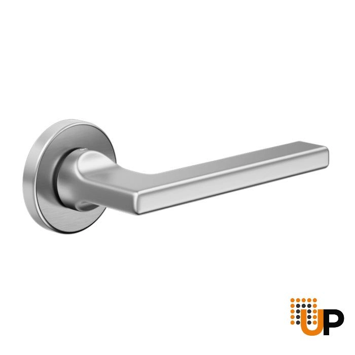 Door Euro Handle THELMA for Magnetic Lock, Satin Chrome, Passage photo#1