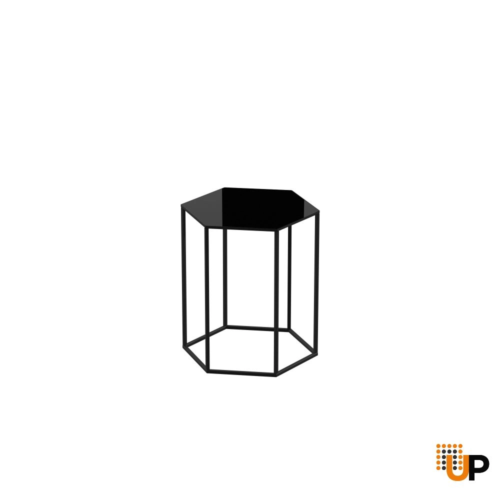 Coffe Table LUCCA 13x15x17 BLACK GLASS photo#1