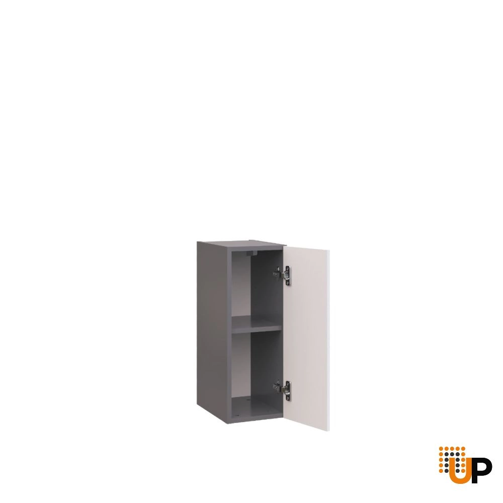 W0924 Wall Cabinet-Single Door-with White Gloss 3D door photo#2