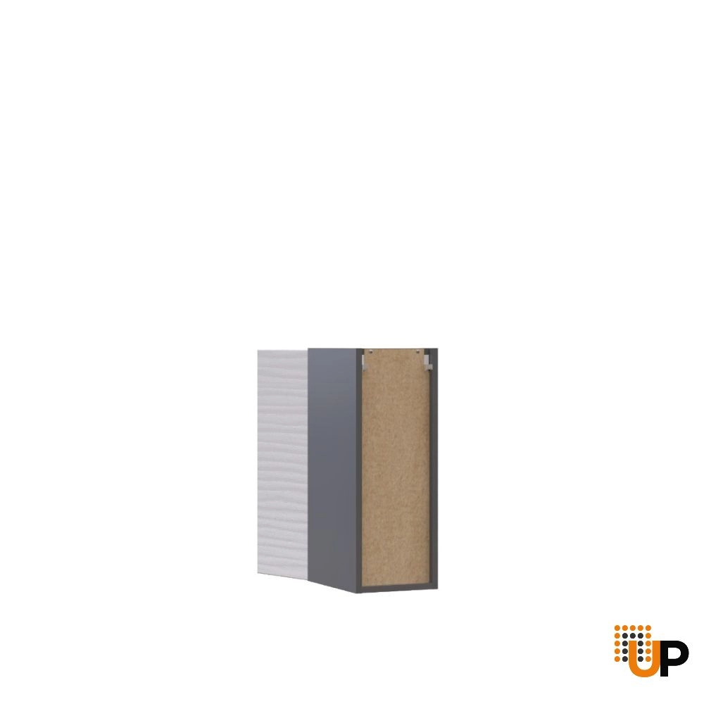 W0924 Wall Cabinet-Single Door-with White Gloss 3D door photo#3