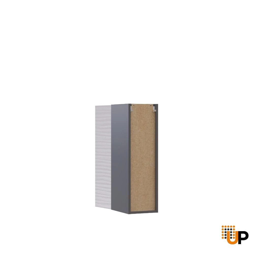 W0930 Wall Cabinet-Single Door-with White Gloss 3D door photo#3
