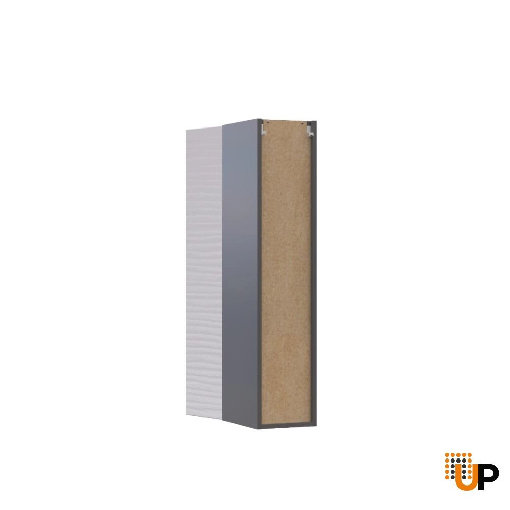 W0942 Wall Cabinet-Single Door-with White Gloss 3D door photo#3