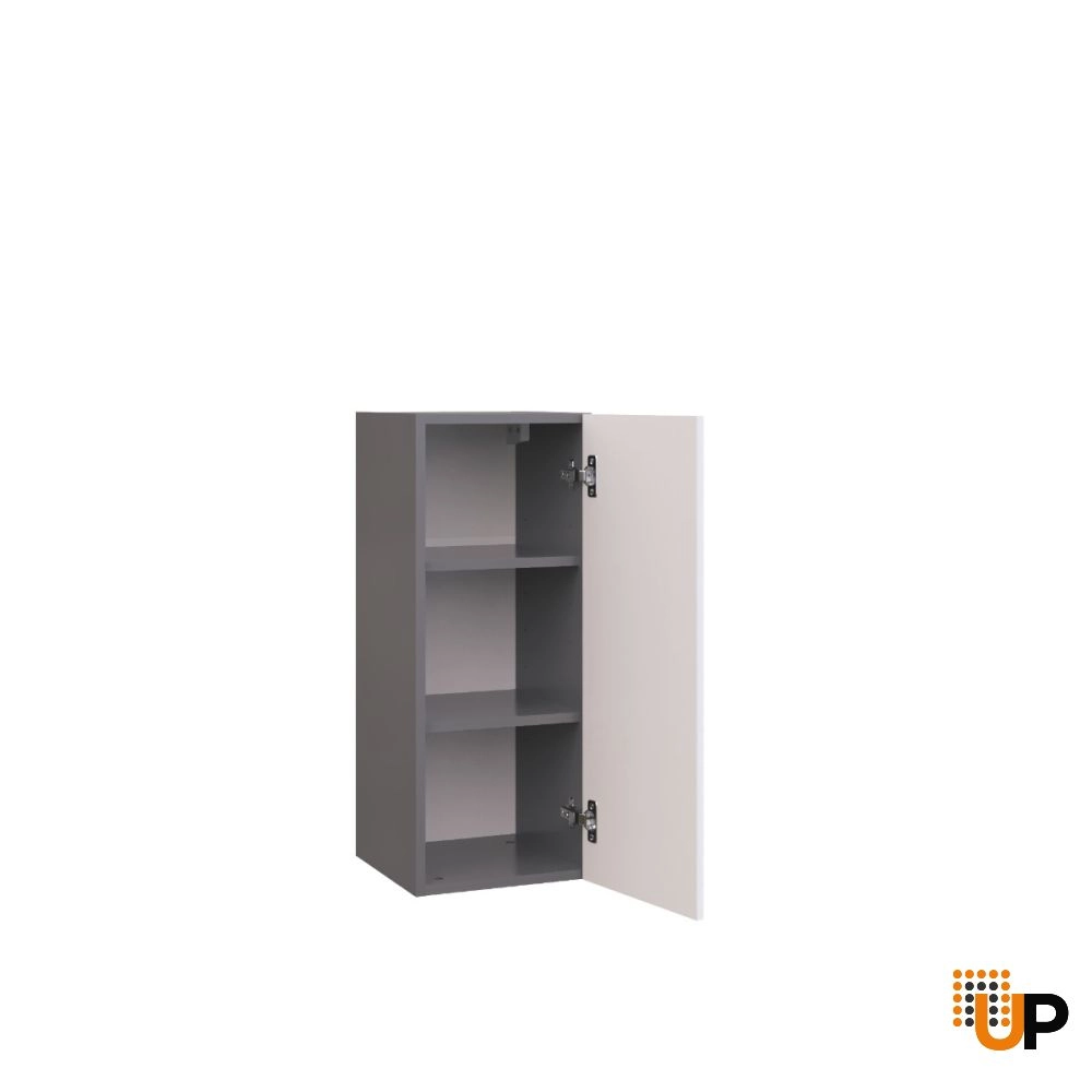 W1230 Wall Cabinet-Single Door-with White Gloss 3D door photo#2