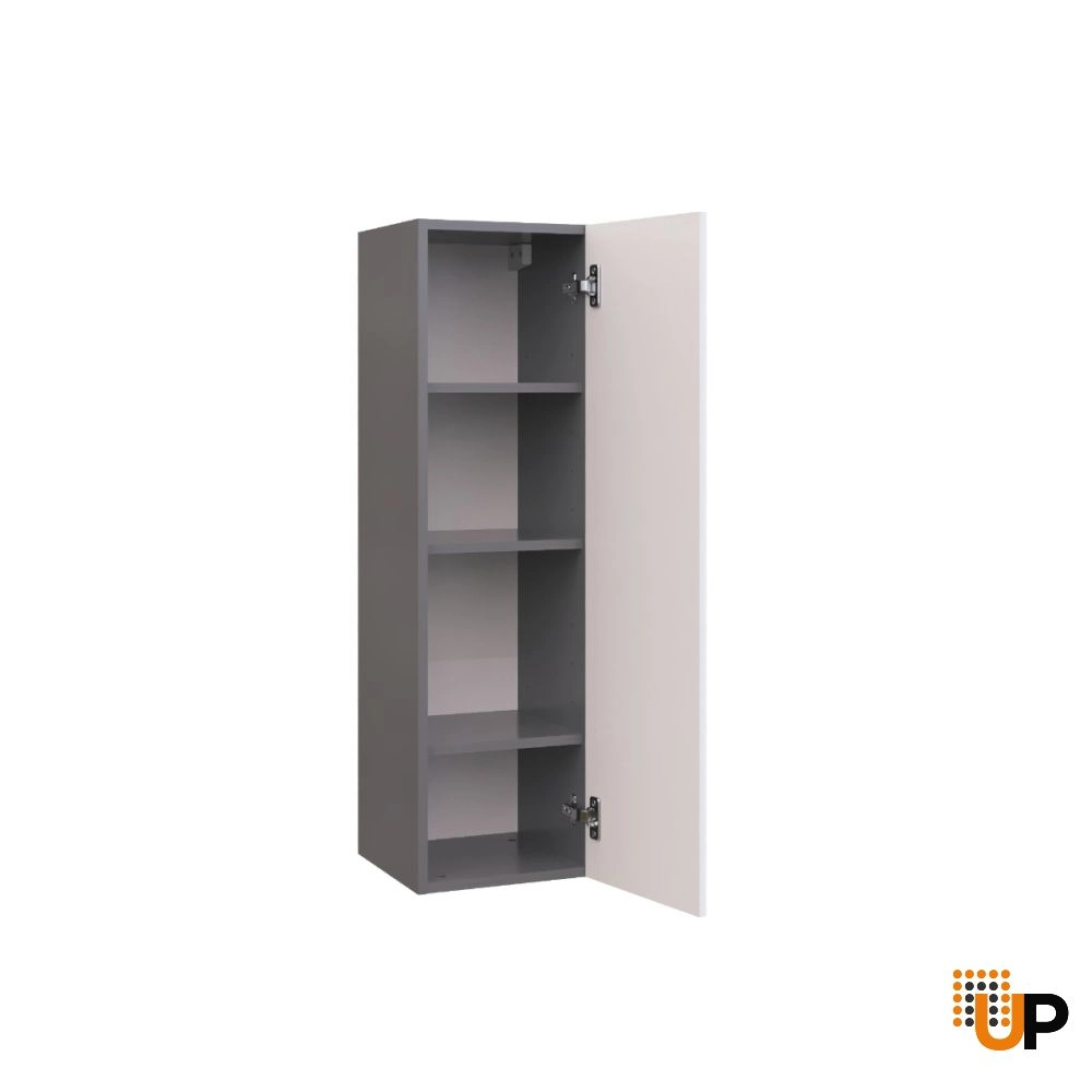 W1242 Wall Cabinet-Single Door-with White Gloss 3D door photo#2