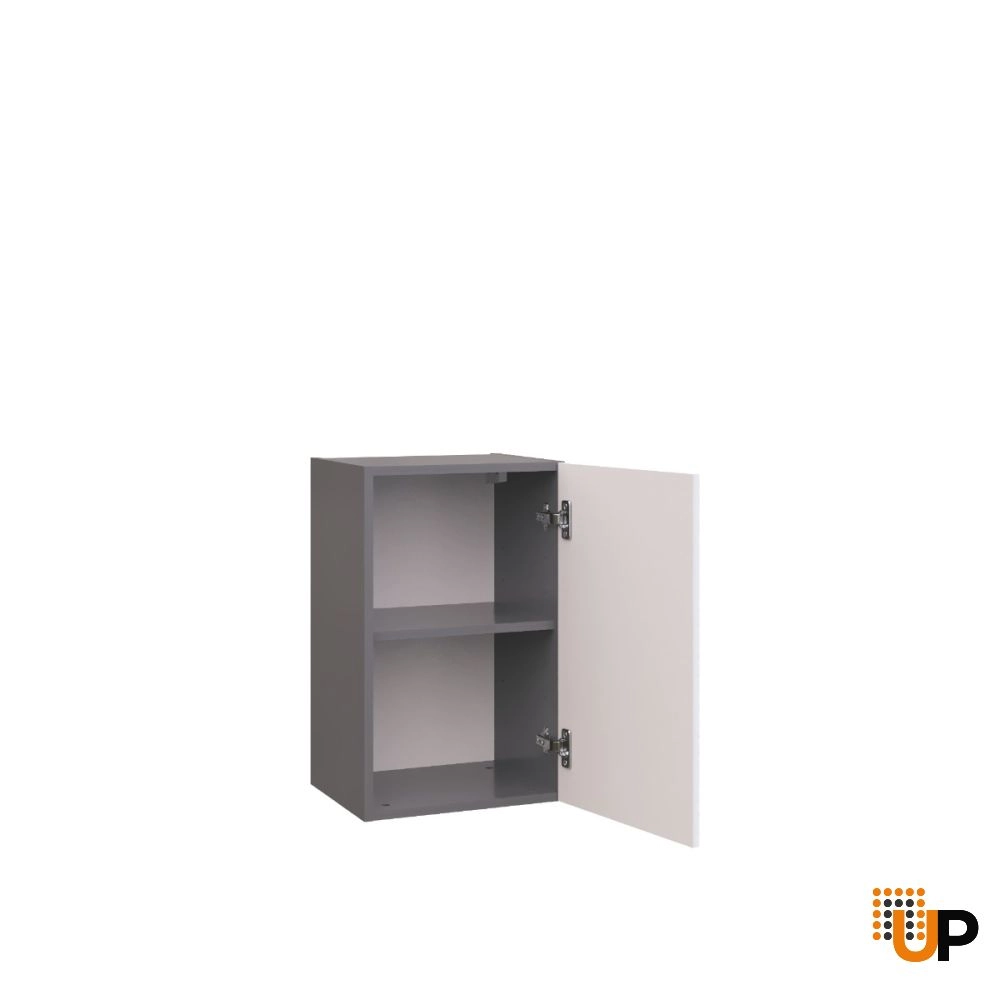 W1524 Wall Cabinet-Single Door-with White Gloss 3D door photo#2