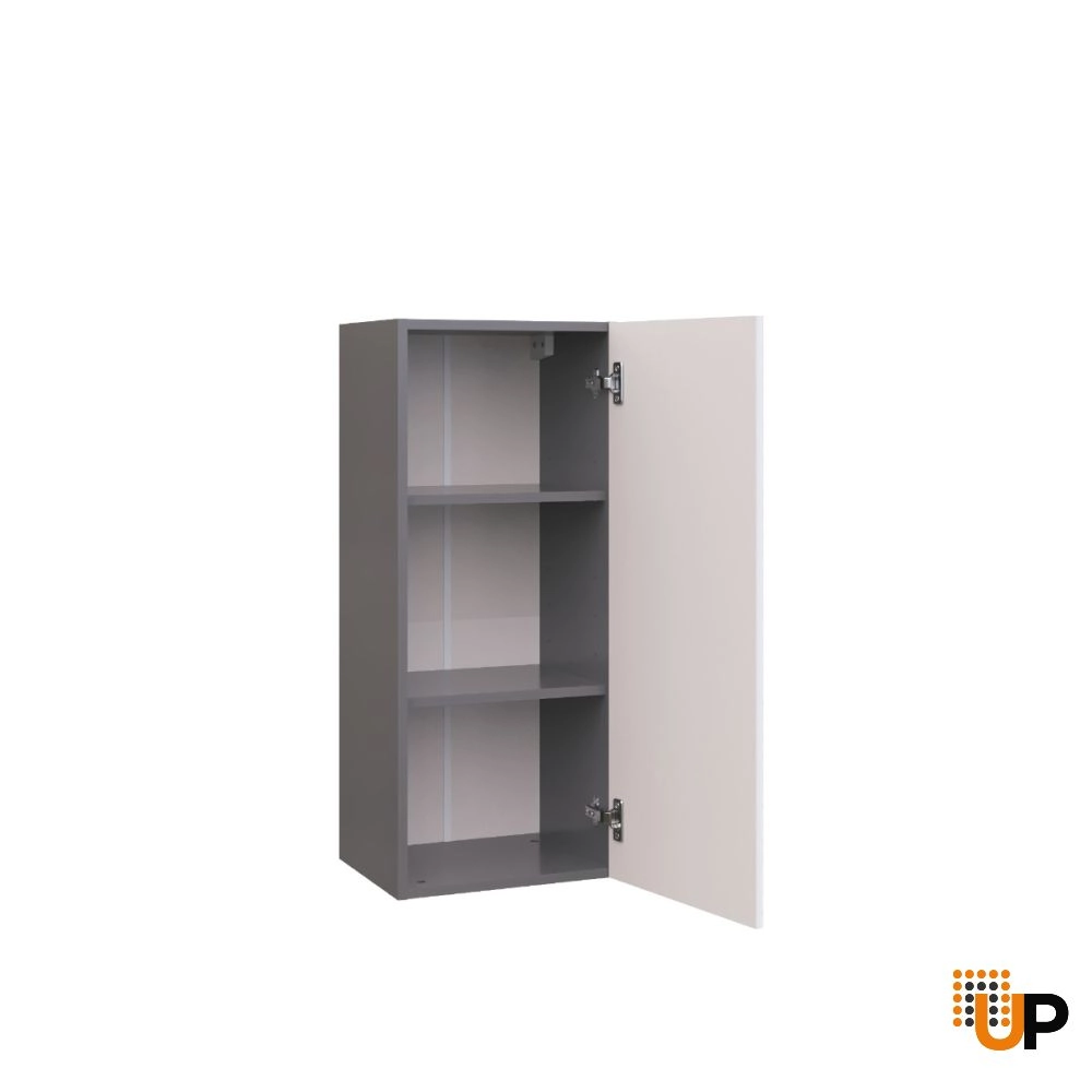 W1536 Wall Cabinet-Single Door-with White Gloss 3D door photo#2