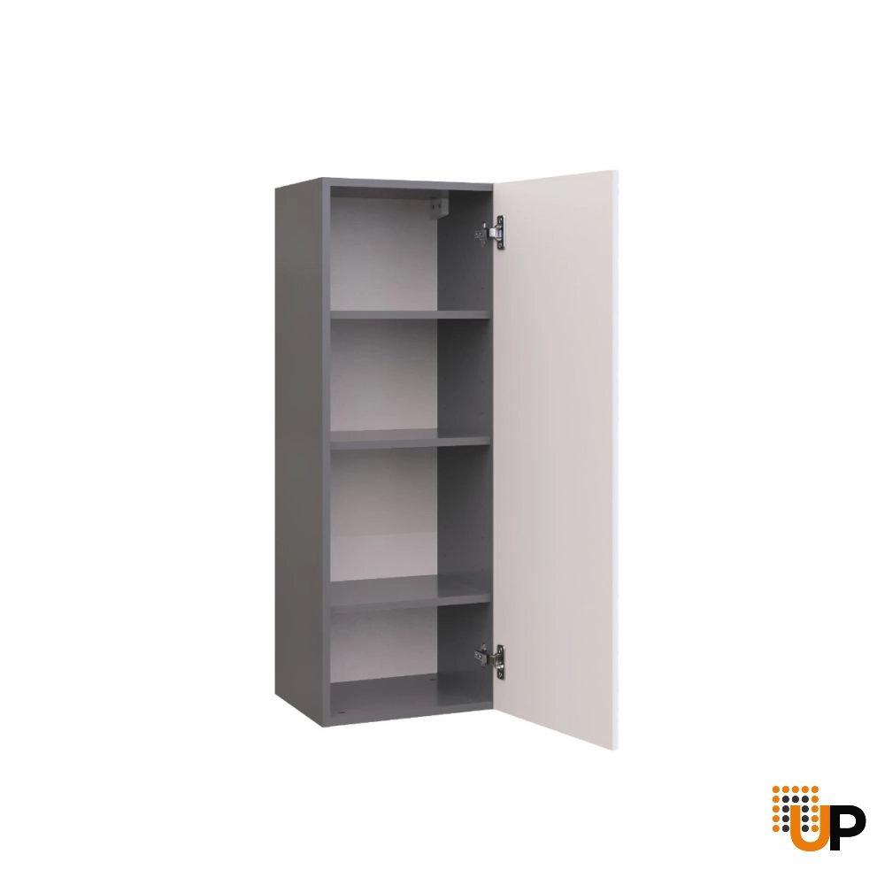 W1542 Wall Cabinet-Single Door-with White Gloss 3D door photo#2