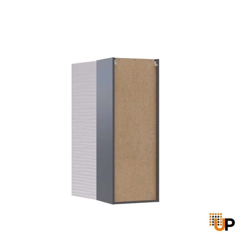 W1542 Wall Cabinet-Single Door-with White Gloss 3D door photo#3
