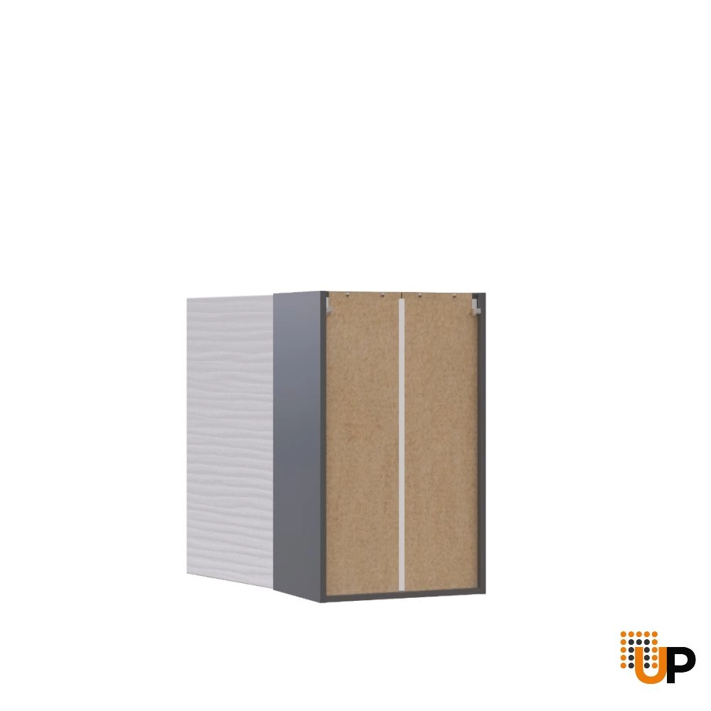 W1830 Wall Cabinet-Single Door-with White Gloss 3D door photo#3