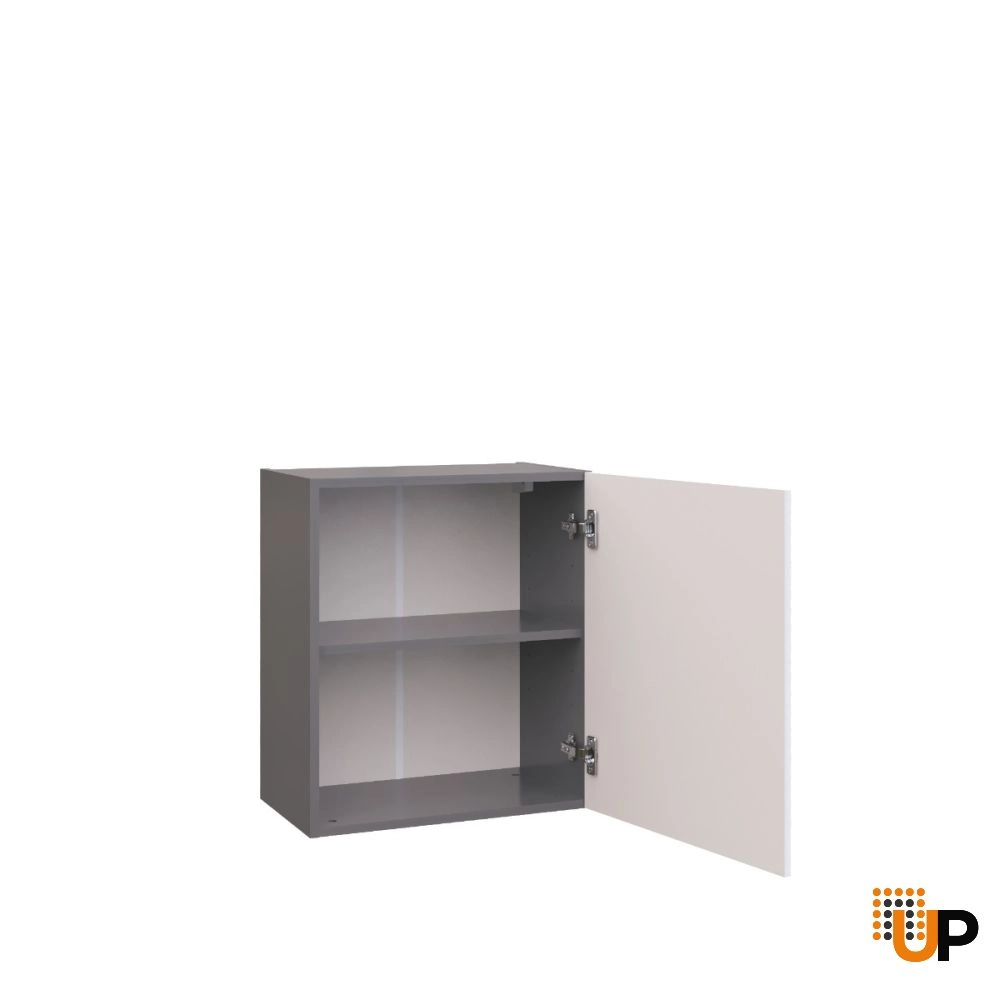 W2124 Wall Cabinet-Single Door-with White Gloss 3D door photo#2