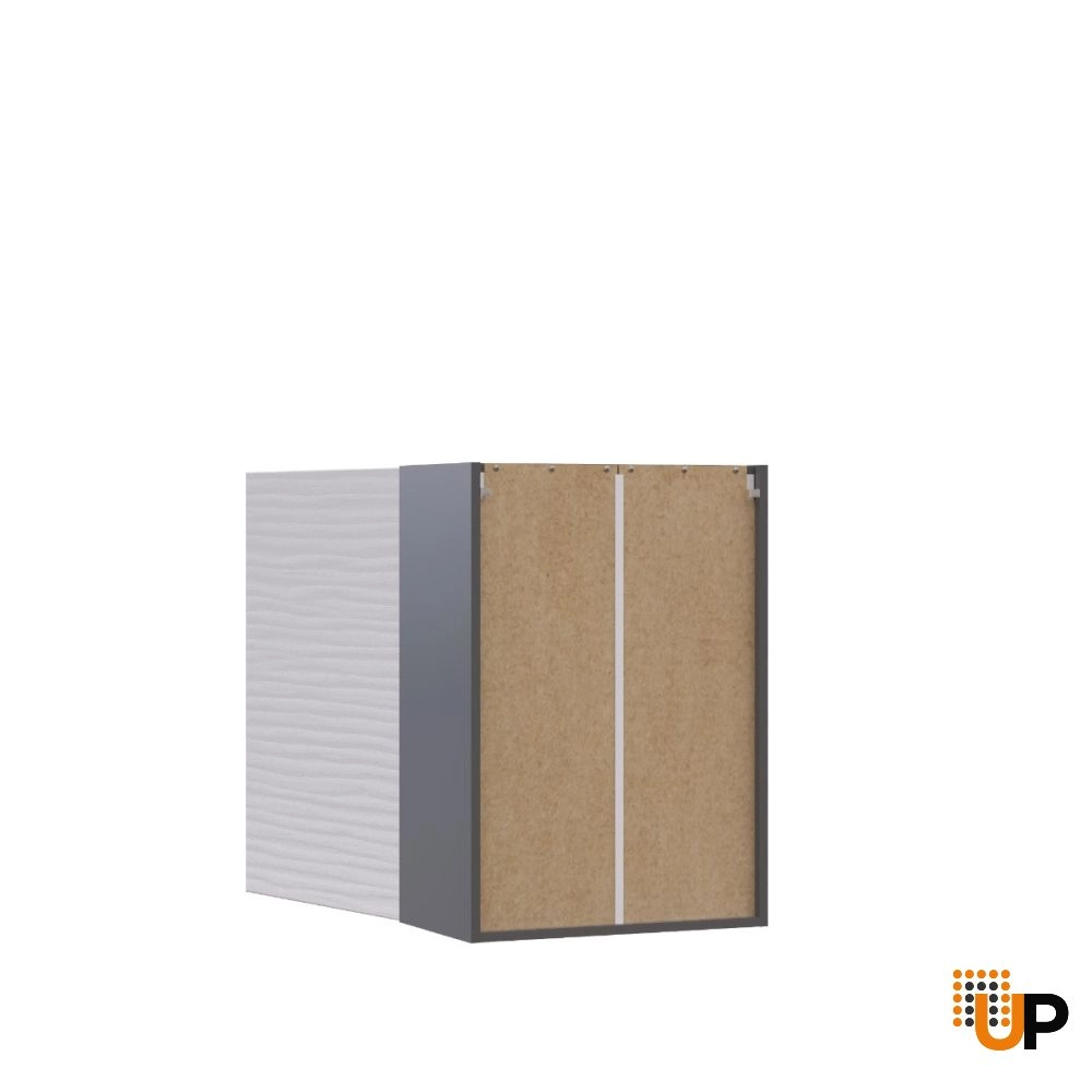 W2130 Wall Cabinet-Single Door-with White Gloss 3D door photo#3