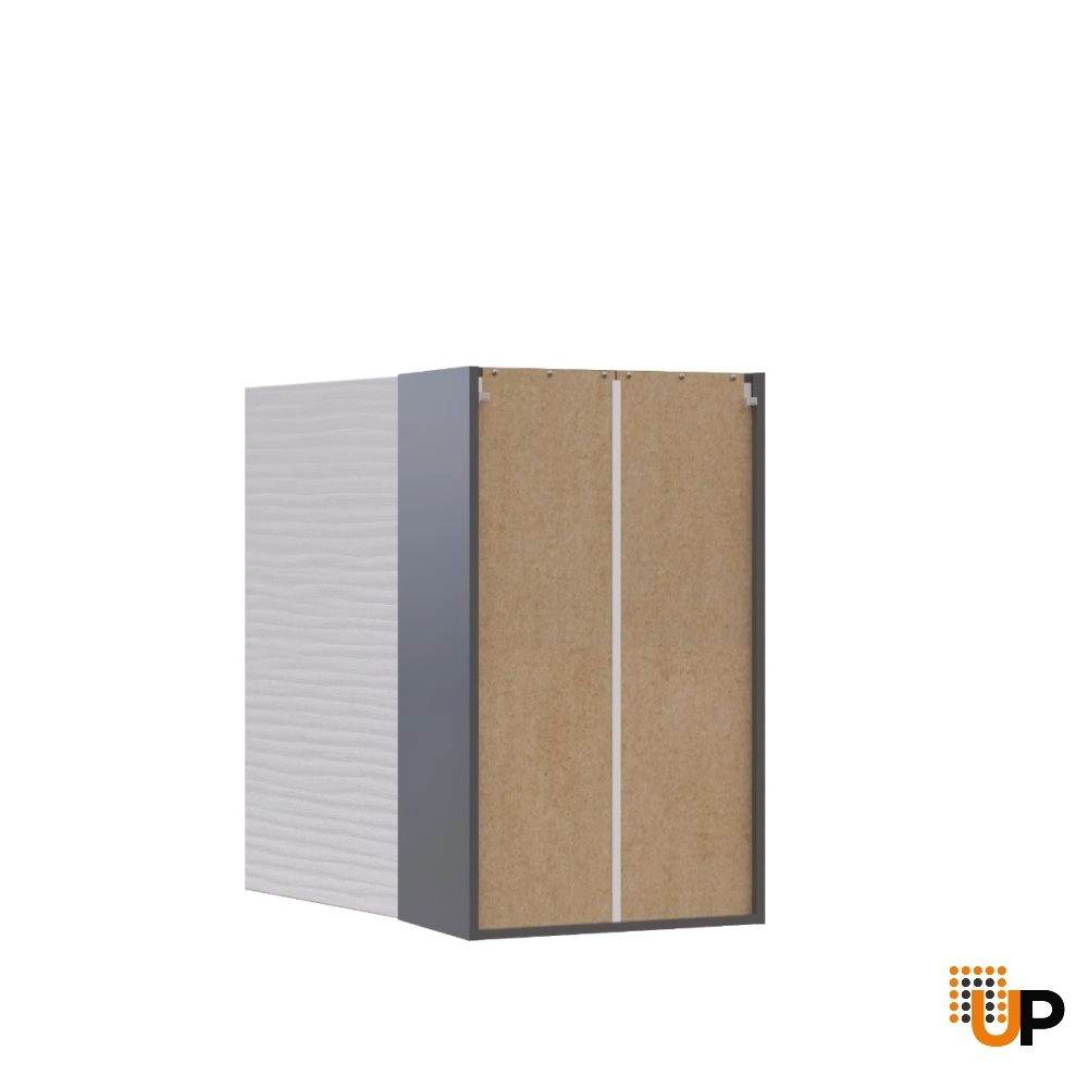 W2136 Wall Cabinet-Single Door-with White Gloss 3D door photo#3