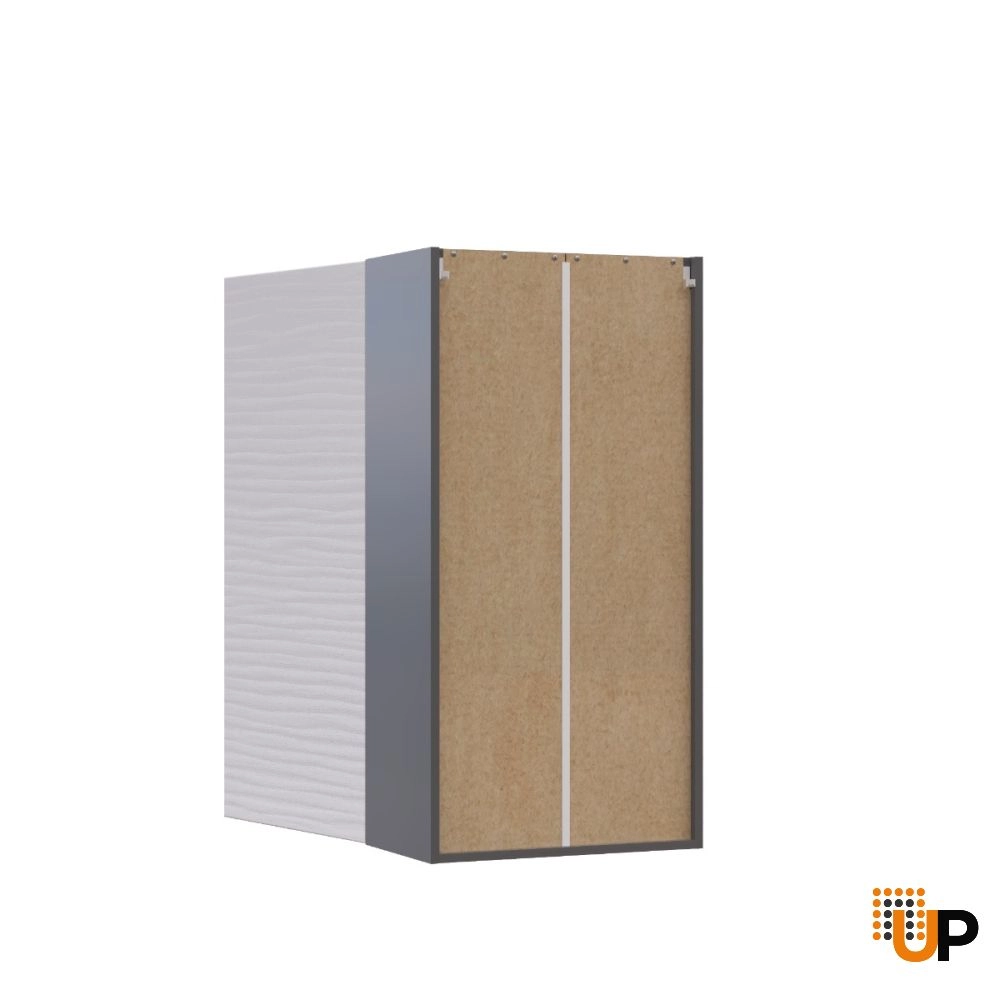W2142 Wall Cabinet-Single Door-with White Gloss 3D door photo#3