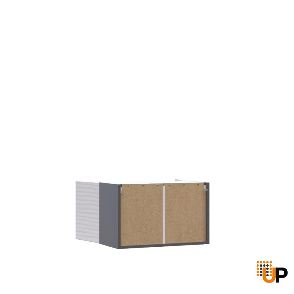 W2415 Wall Cabinet-Double Door-with White Gloss 3D door photo#3