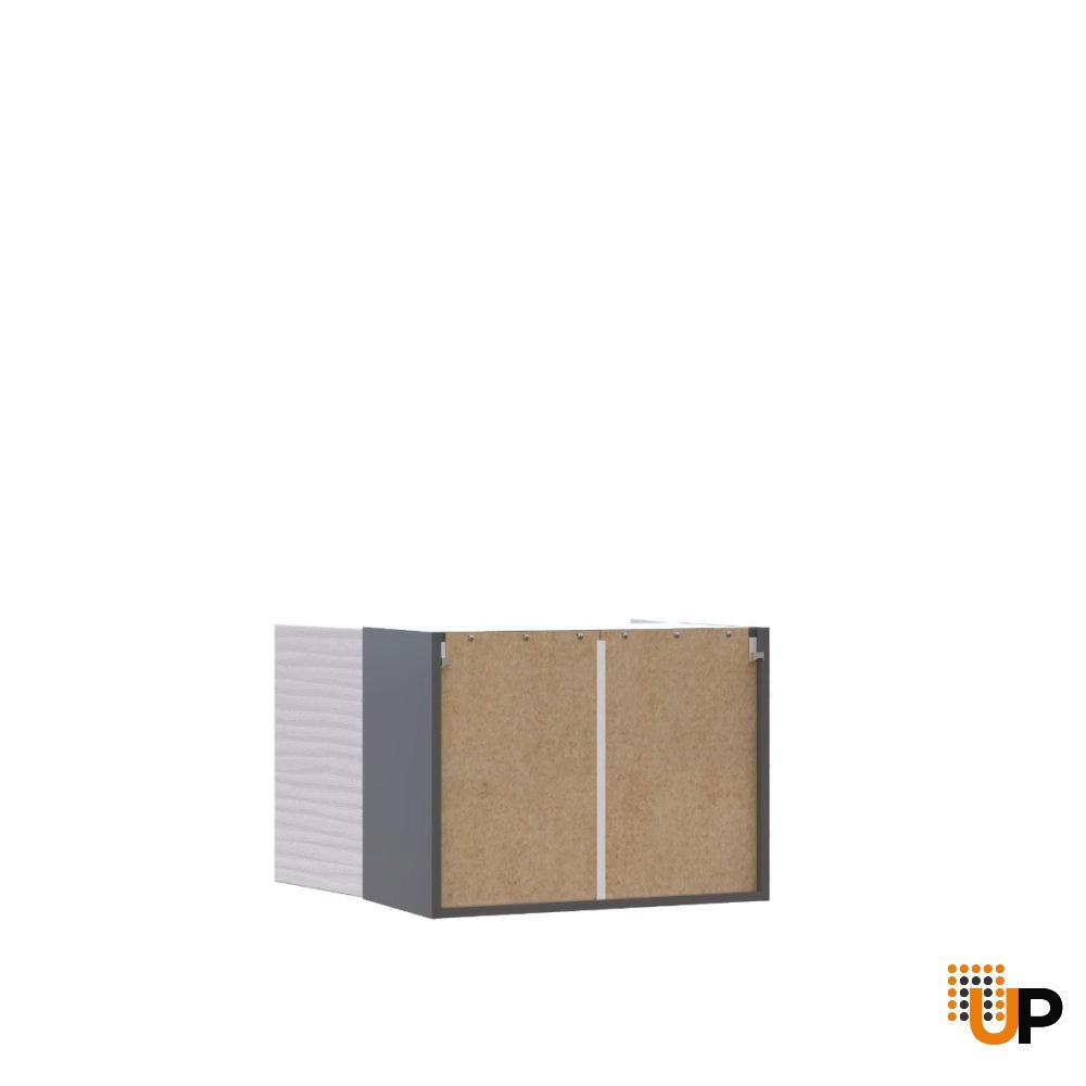 W2418 Wall Cabinet-Double Door-with White Gloss 3D door photo#3