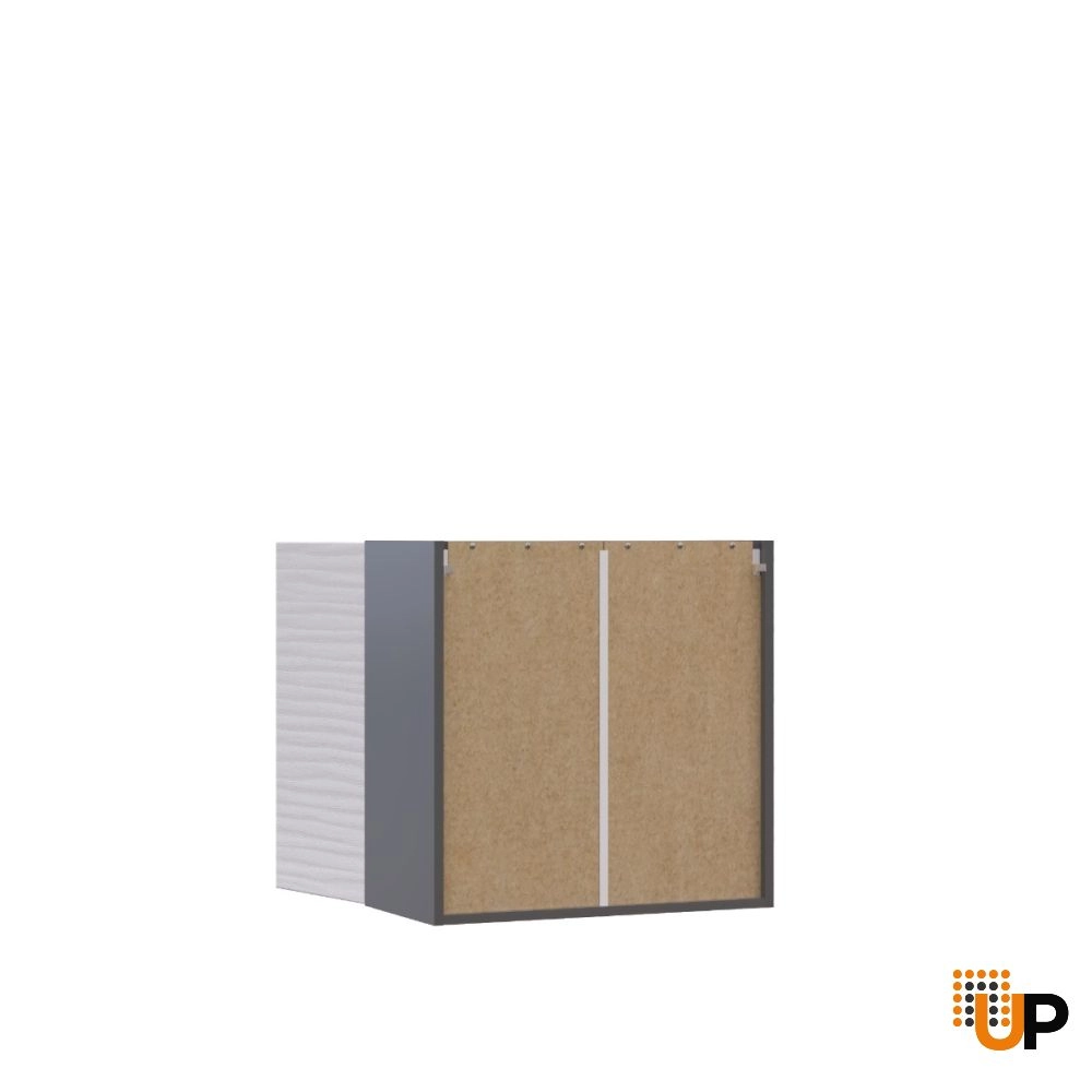 W2424-2 Wall Cabinet-Double Door-with White Gloss 3D door photo#3
