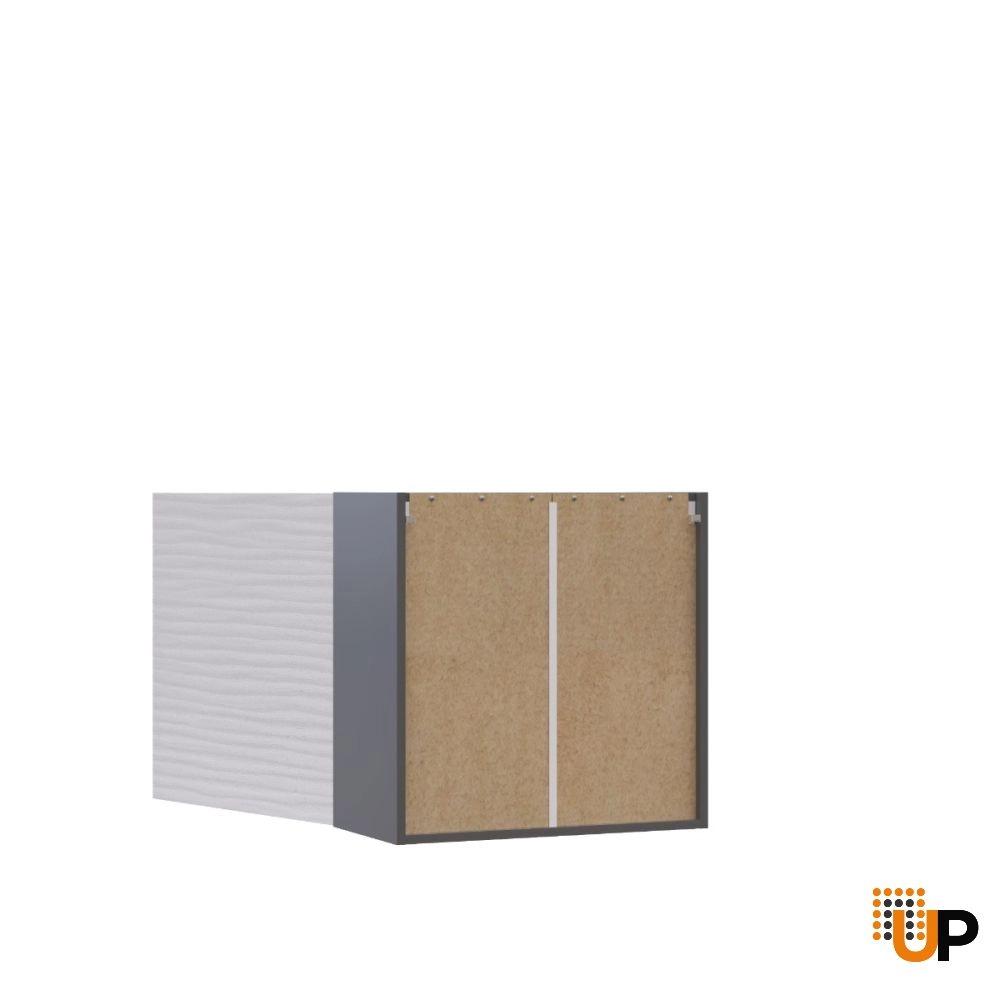 W2424-S Wall Cabinet-Single Door-with White Gloss 3D door photo#3