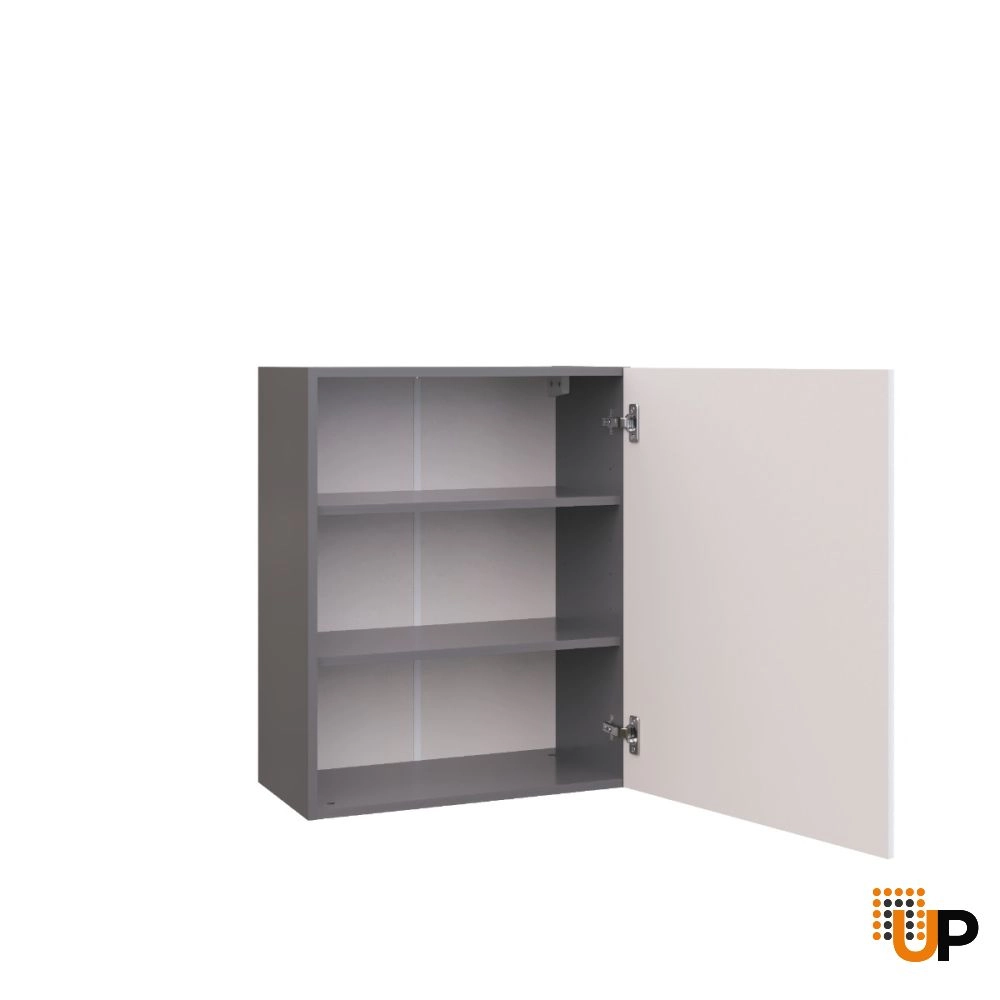 W2430-S Wall Cabinet-Single Door-with White Gloss 3D door photo#2