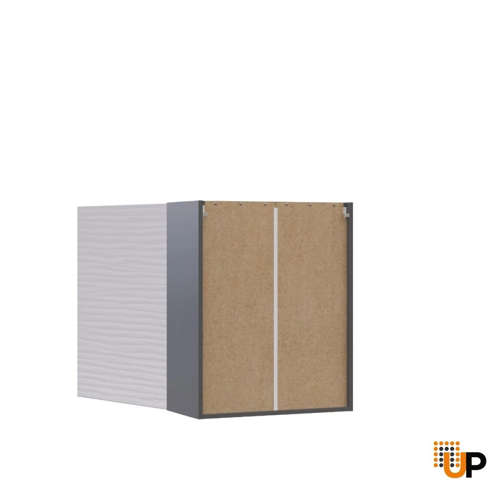 W2430-S Wall Cabinet-Single Door-with White Gloss 3D door photo#3