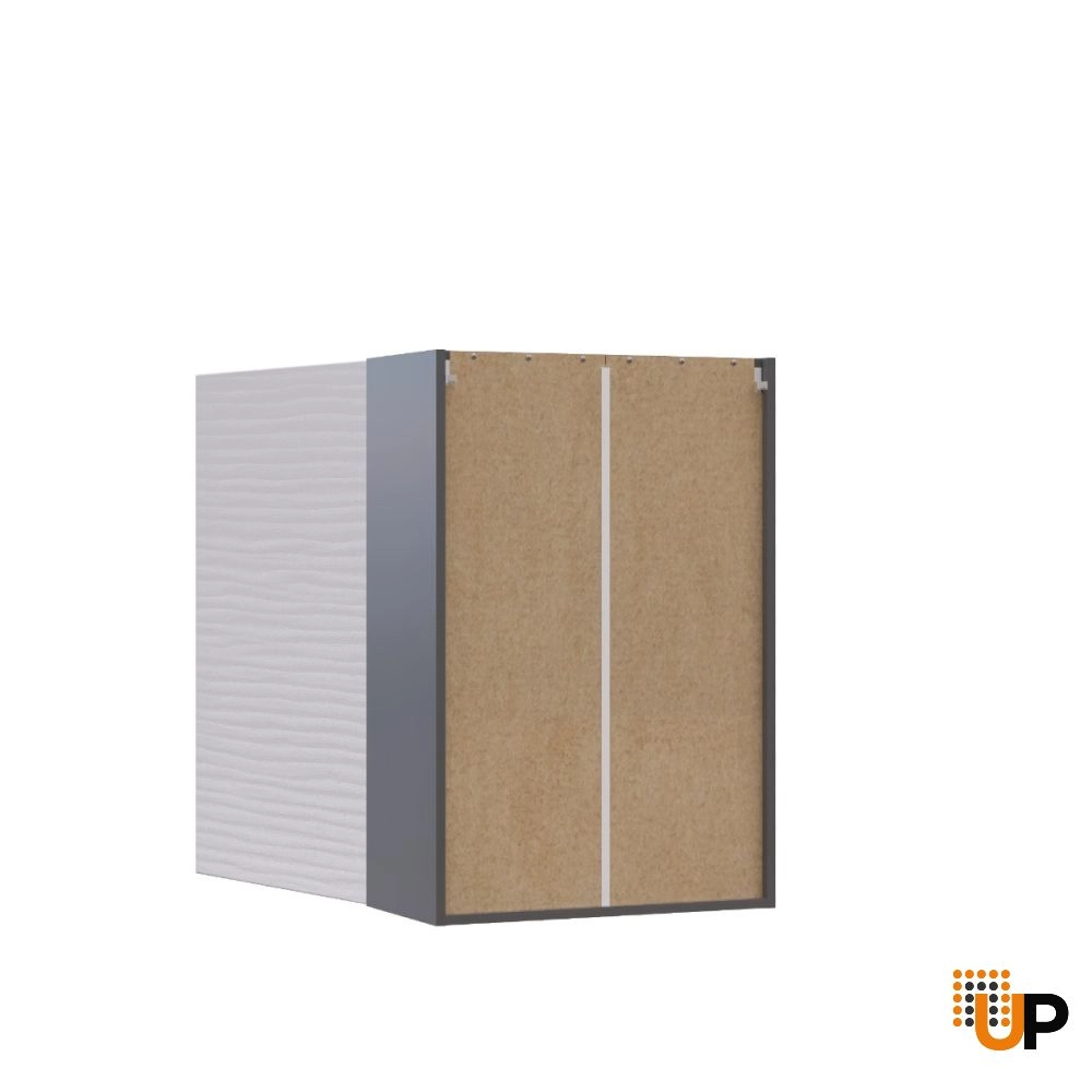 W2436-S Wall Cabinet-Single Door-with White Gloss 3D door photo#3