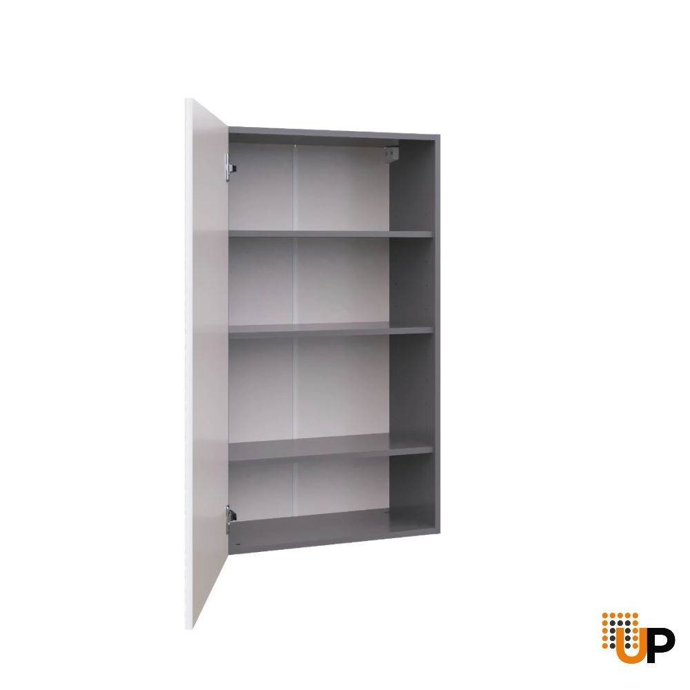 W2442-S Wall Cabinet-Single Door-with White Gloss 3D door photo#2
