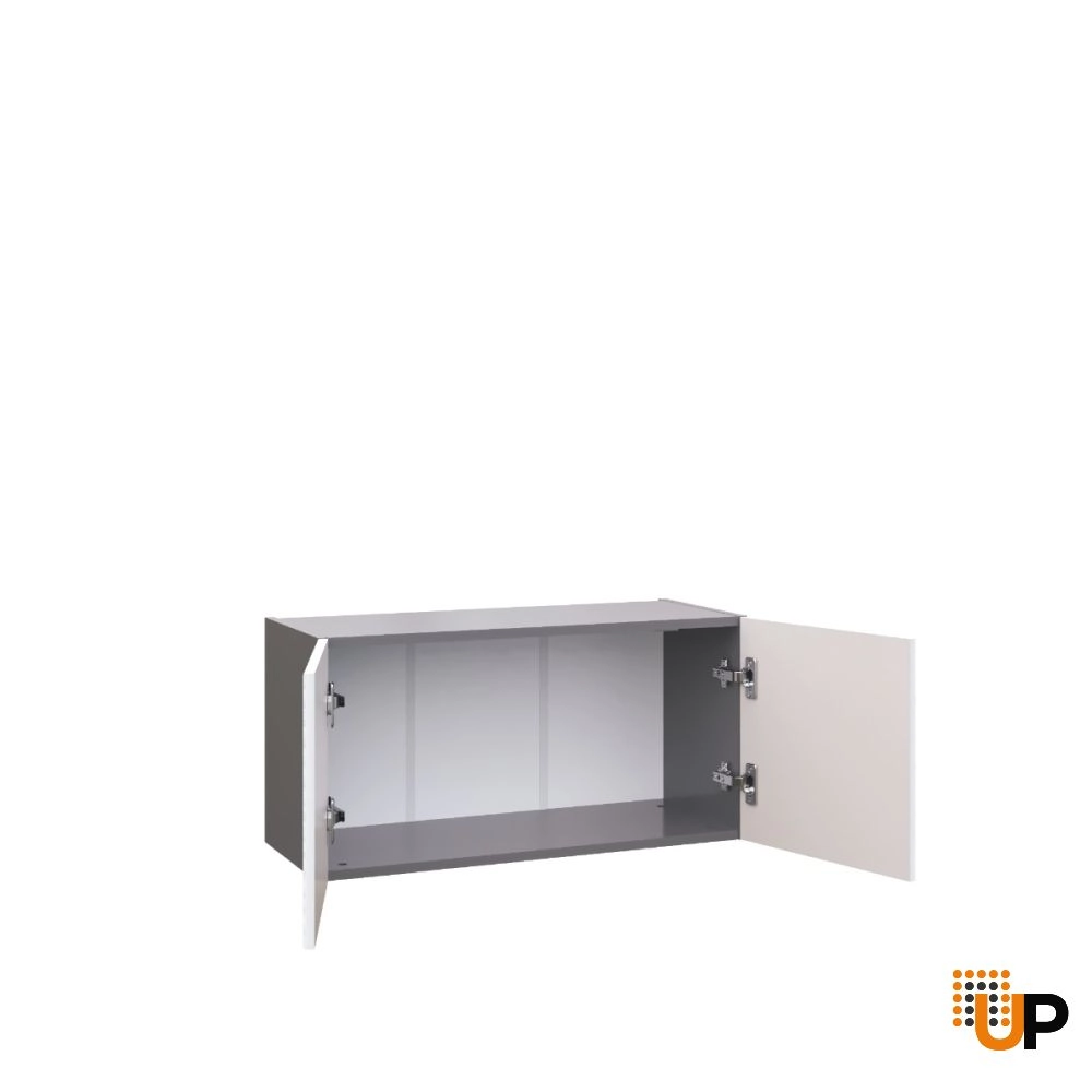 W3015 Wall Cabinet-Double Door-with White Gloss 3D door photo#2