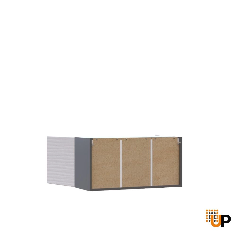 W3015 Wall Cabinet-Double Door-with White Gloss 3D door photo#3