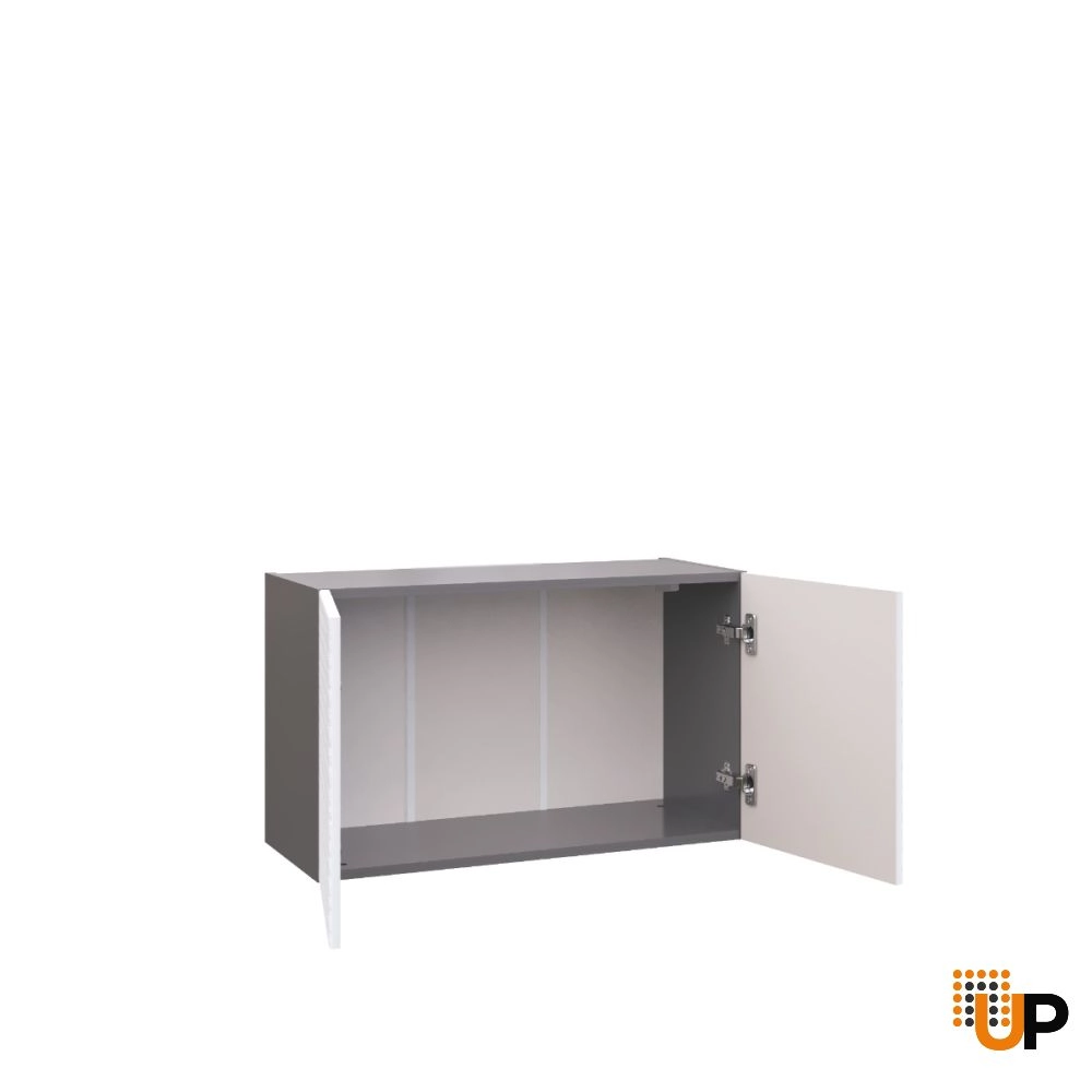 W3018 Wall Cabinet-Double Door-with White Gloss 3D door photo#2