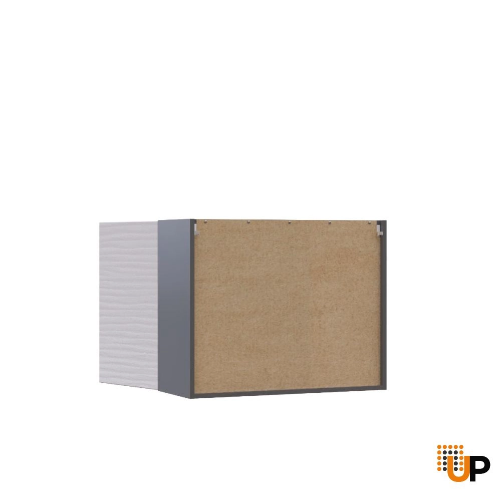 W3024 Wall Cabinet-Double Door-with White Gloss 3D door photo#3