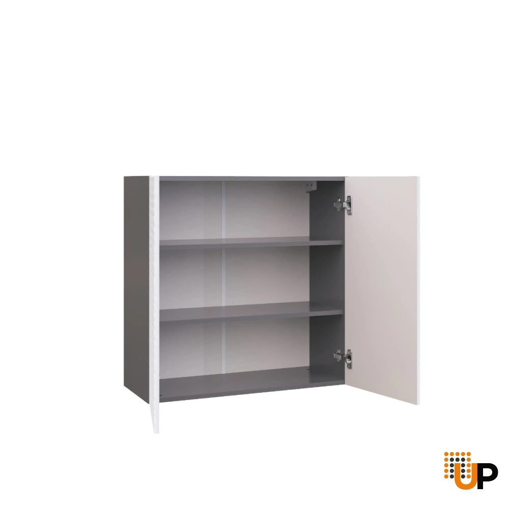 W3030 Wall Cabinet-Double Door-with White Gloss 3D door photo#2