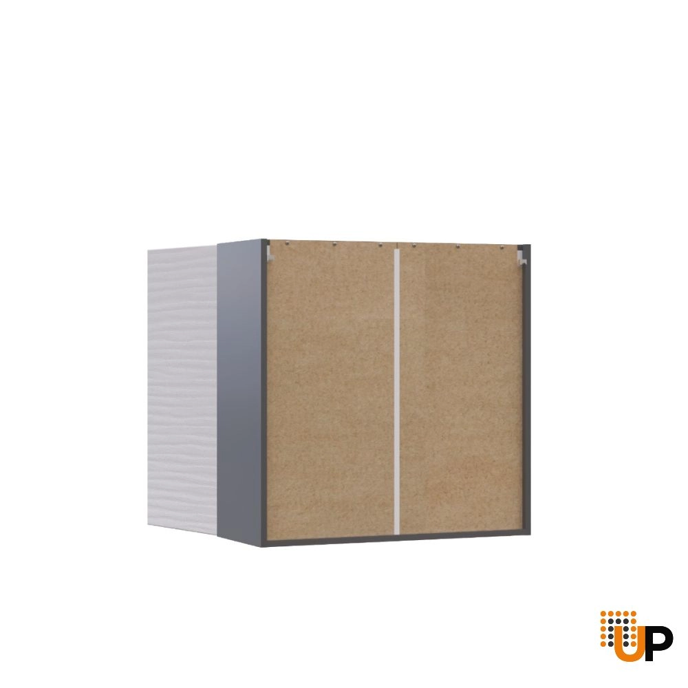 W3030 Wall Cabinet-Double Door-with White Gloss 3D door photo#3