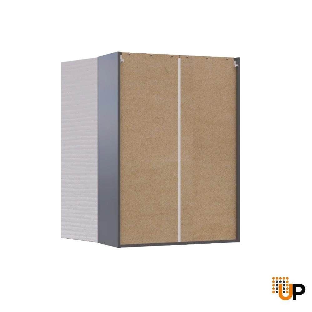 W3042 Wall Cabinet-Double Door-with White Gloss 3D door photo#3