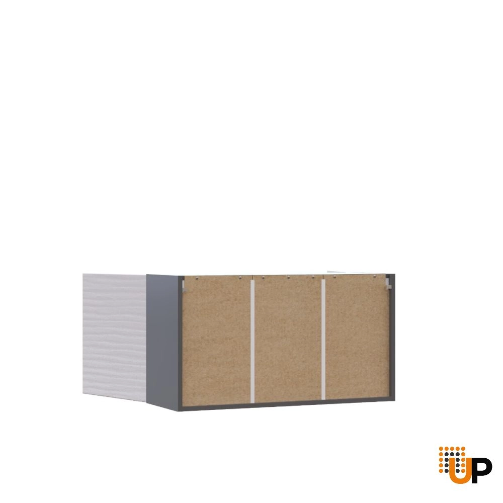 W3318 Wall Cabinet-Double Door-with White Gloss 3D door photo#3
