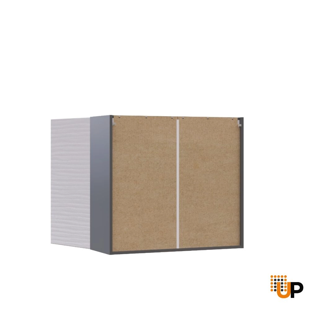 W3330 Wall Cabinet-Double Door-with White Gloss 3D door photo#3