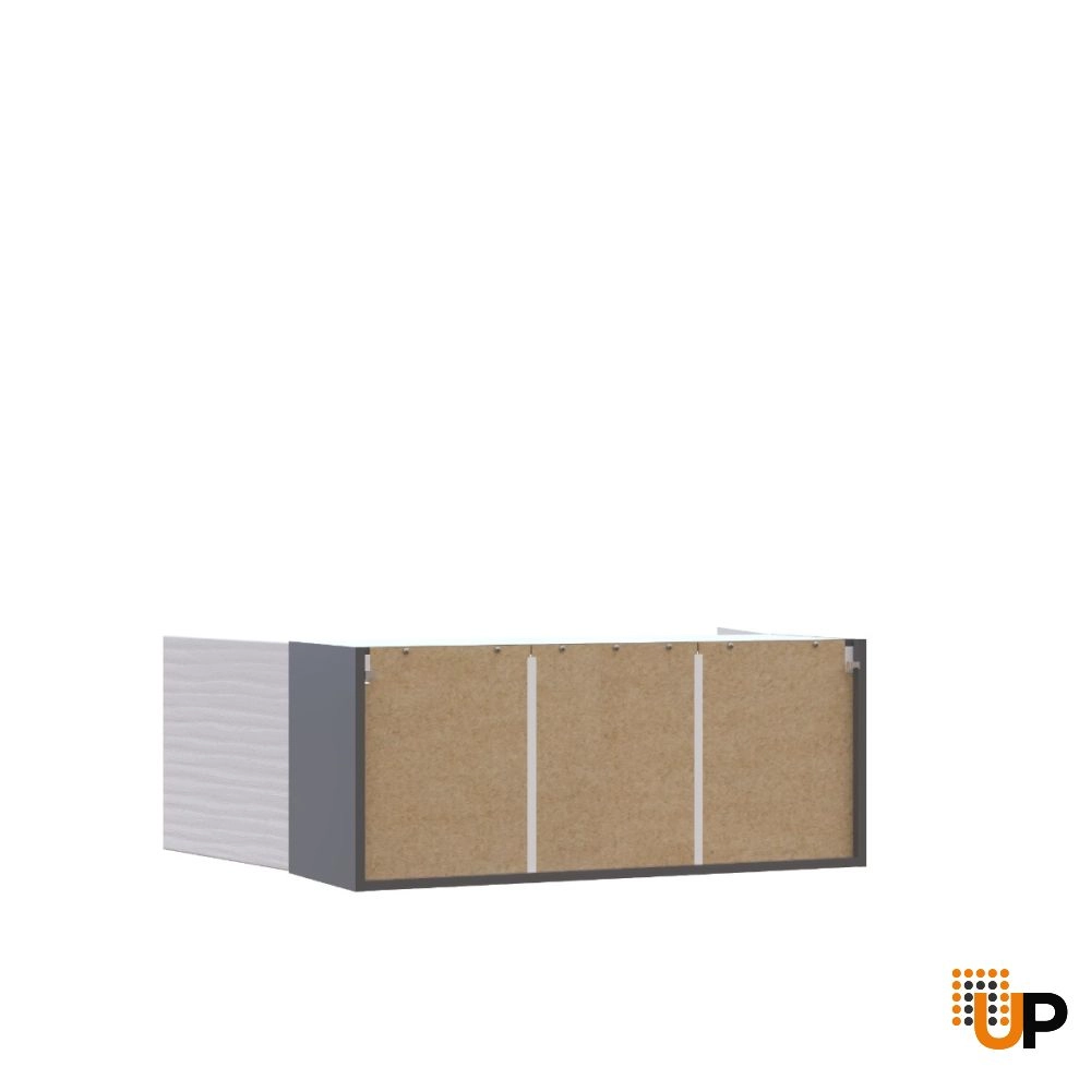 W3615 Wall Cabinet-Double Door-with White Gloss 3D door photo#3