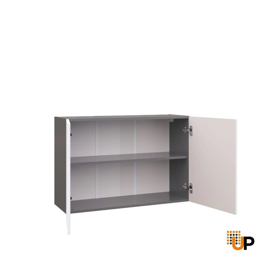 W3624 Wall Cabinet-Double Door-with White Gloss 3D door photo#2