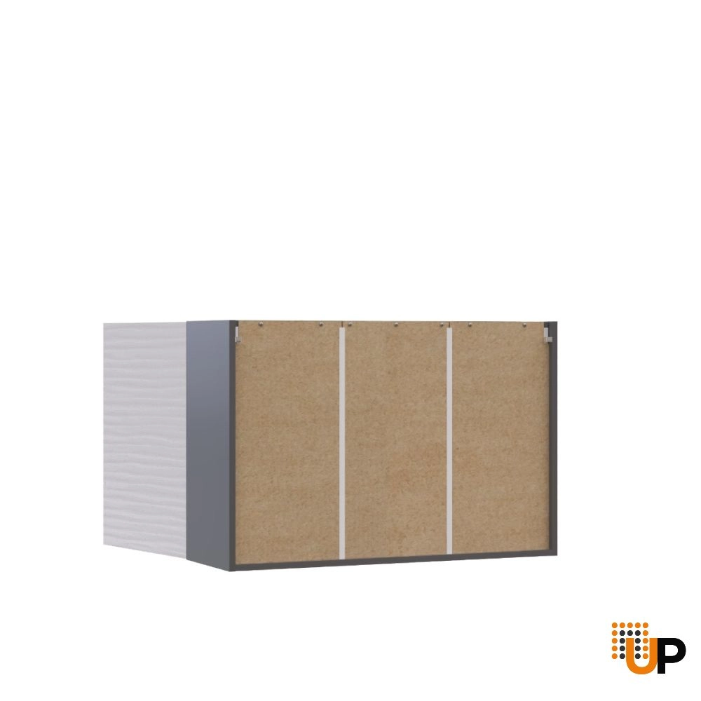 W3624 Wall Cabinet-Double Door-with White Gloss 3D door photo#3